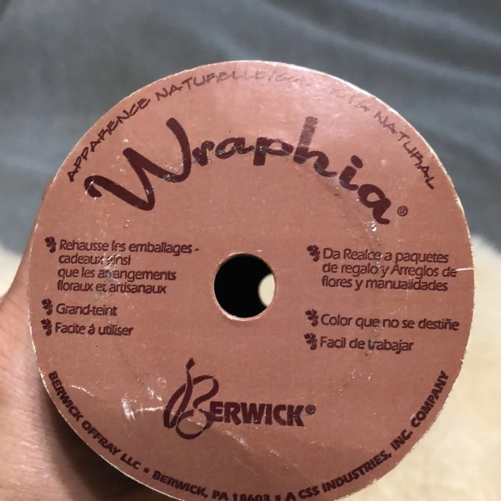 2 100 yard spools of chocolate brown raffia